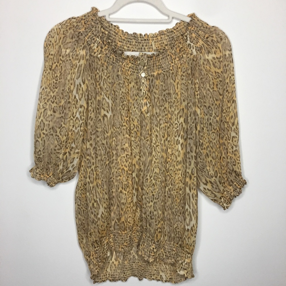 Cheetah Sheer blouse